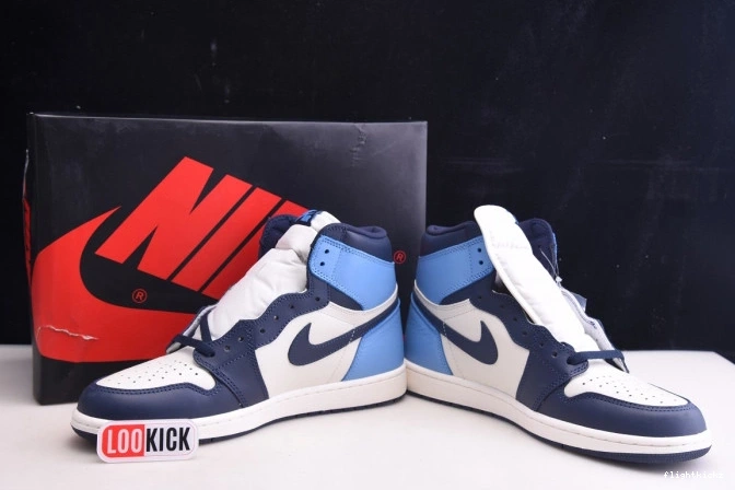 High Retro Obsidian Air Jordan 1 OG 555088-140 0812